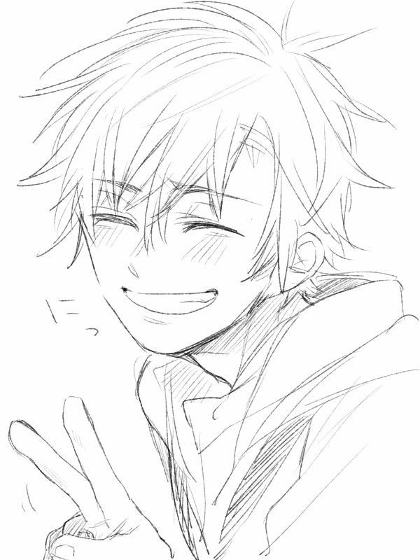 Cheerful Character with Peace Sign