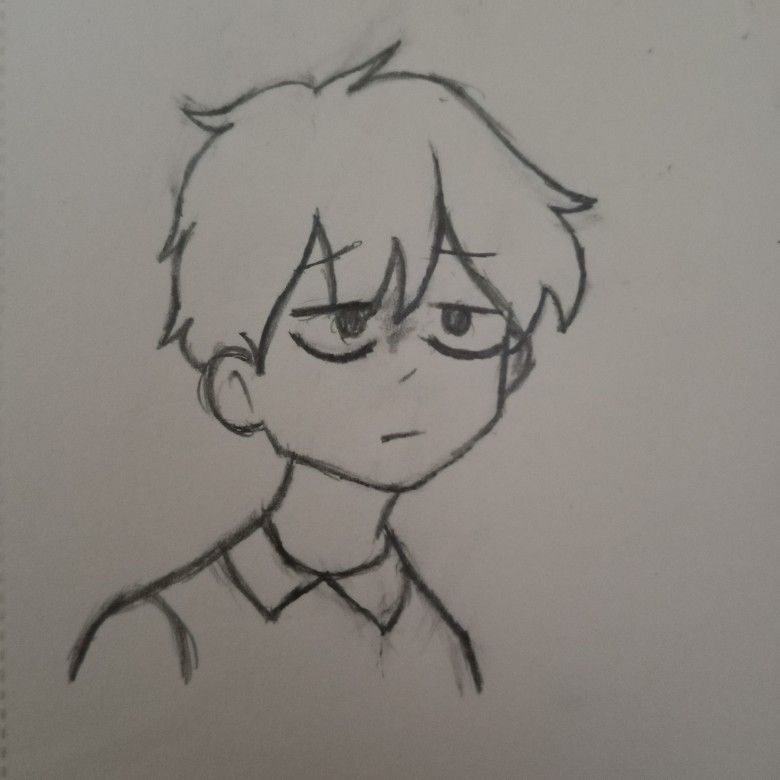 Anime Boy Drawing: Cool Casual Look with Messy Hair