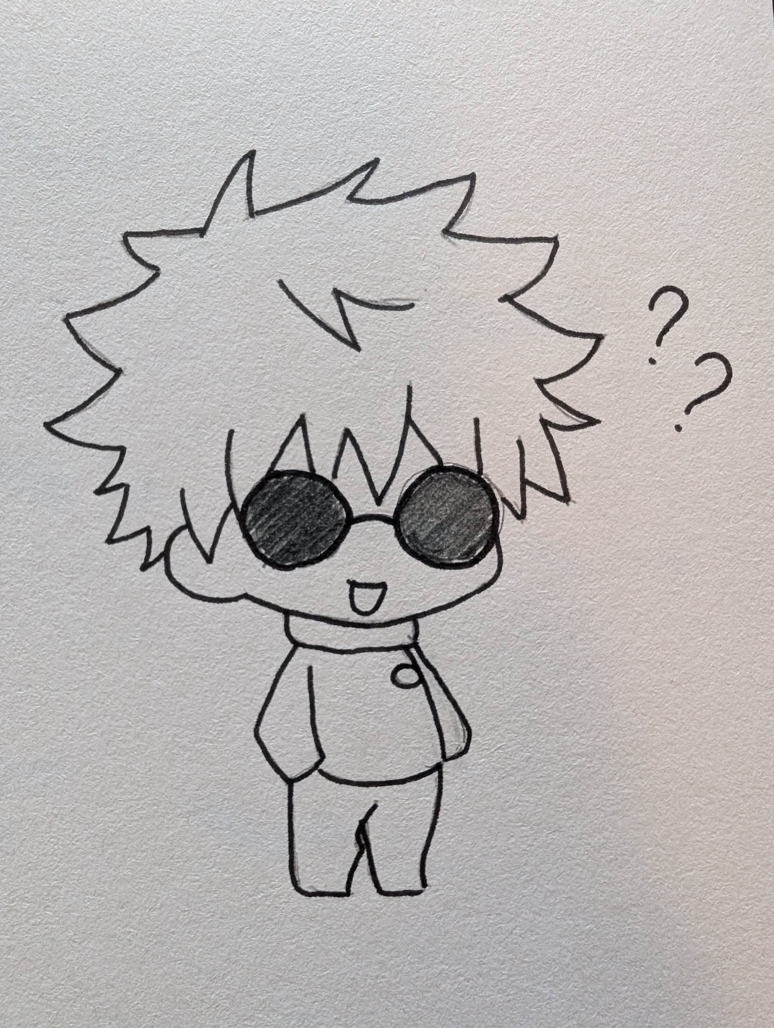 Cute Character with Sunglasses and Spiky Hair