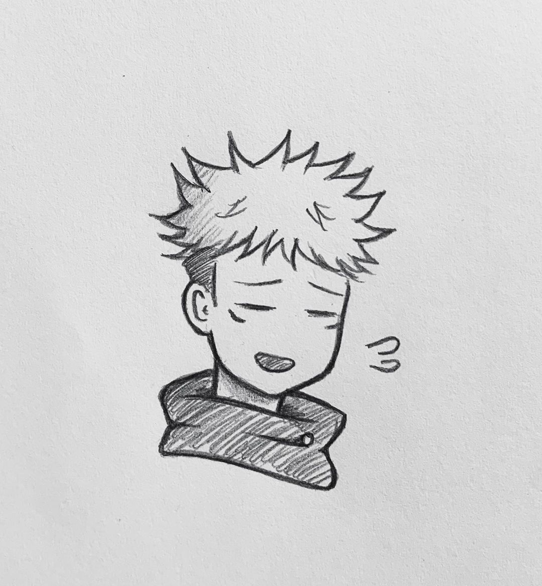 Anime Boy Drawing: Happy Expression Cool Hairstyle