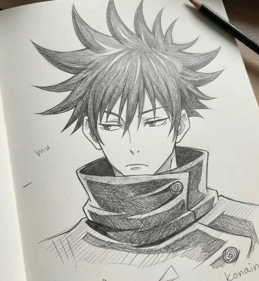 Stylish Character with Spiky Hair