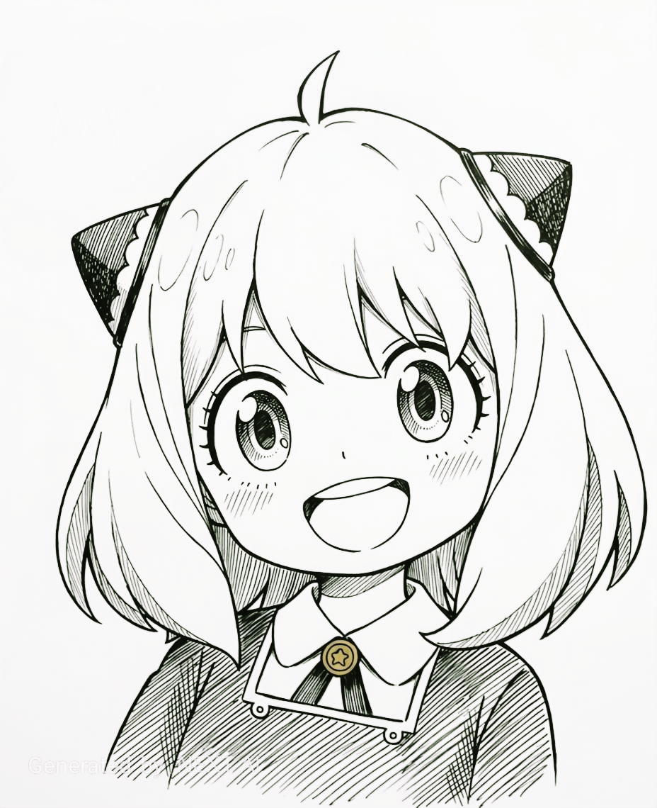 Adorable Anya Forger Drawing