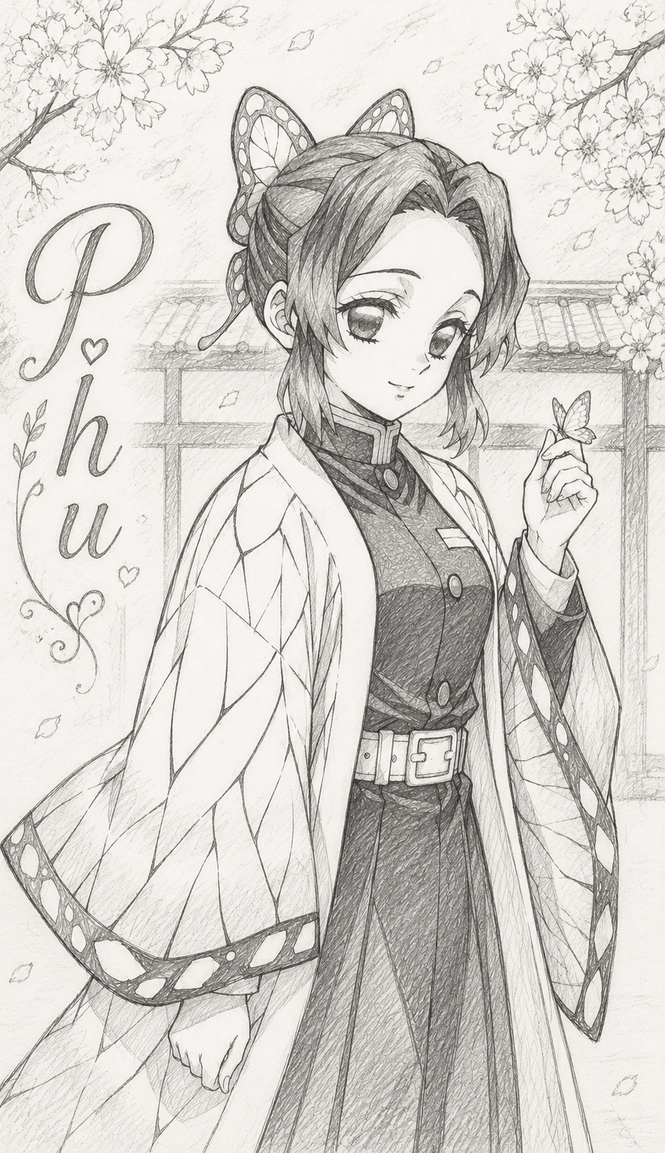 Beautiful Shinobu Kocho Drawing