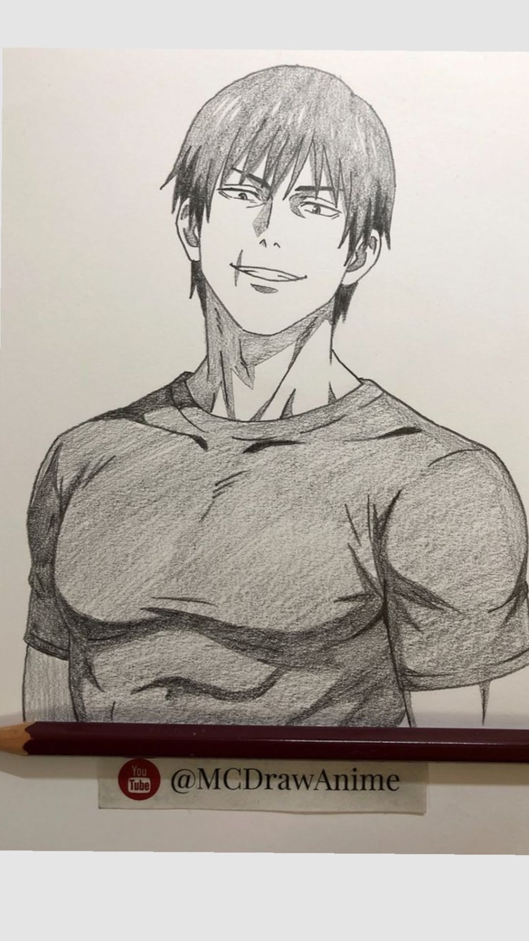 Cool Smiling Male Character Drawing