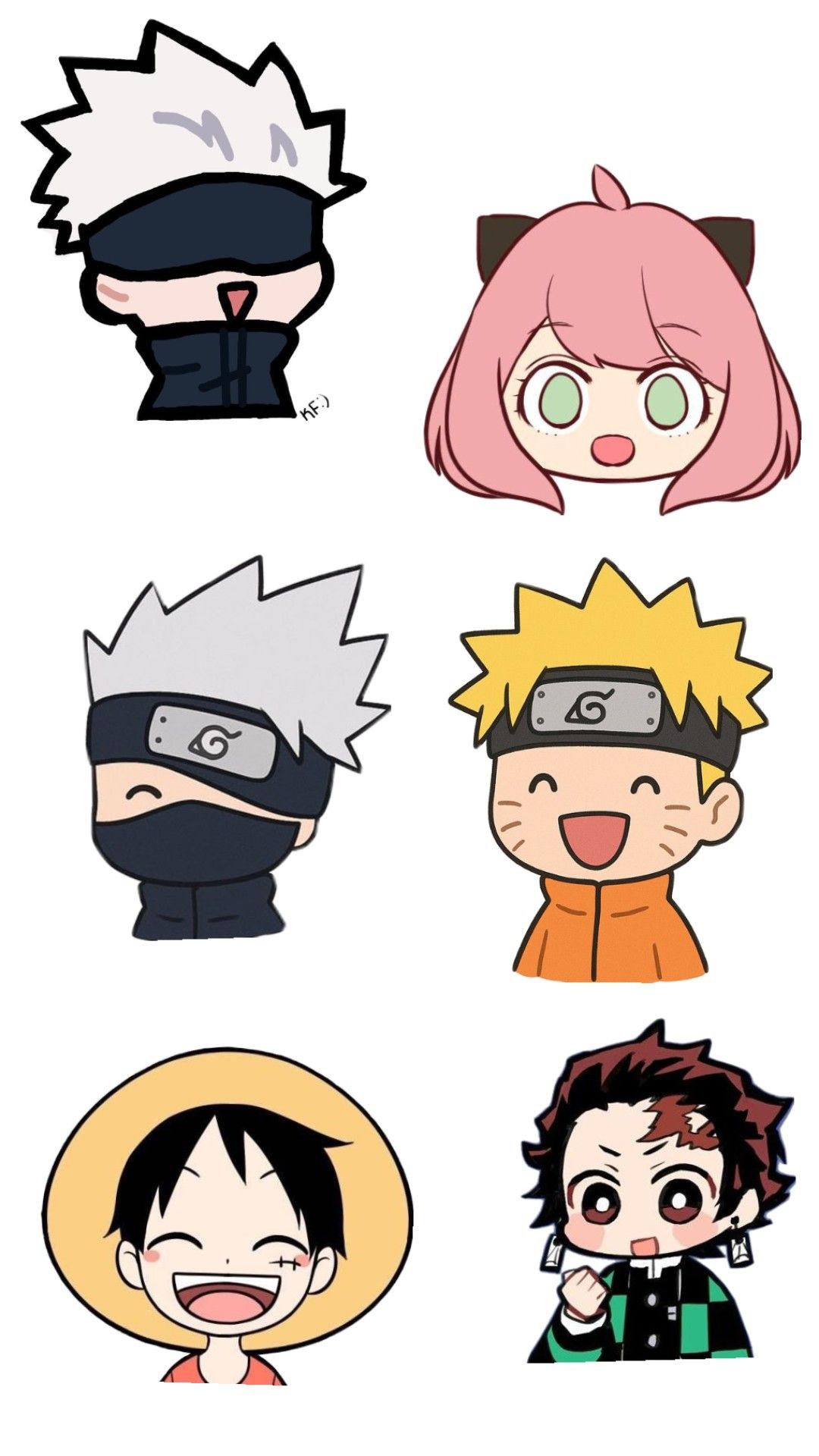 Cute Kakashi and Friends Sketch