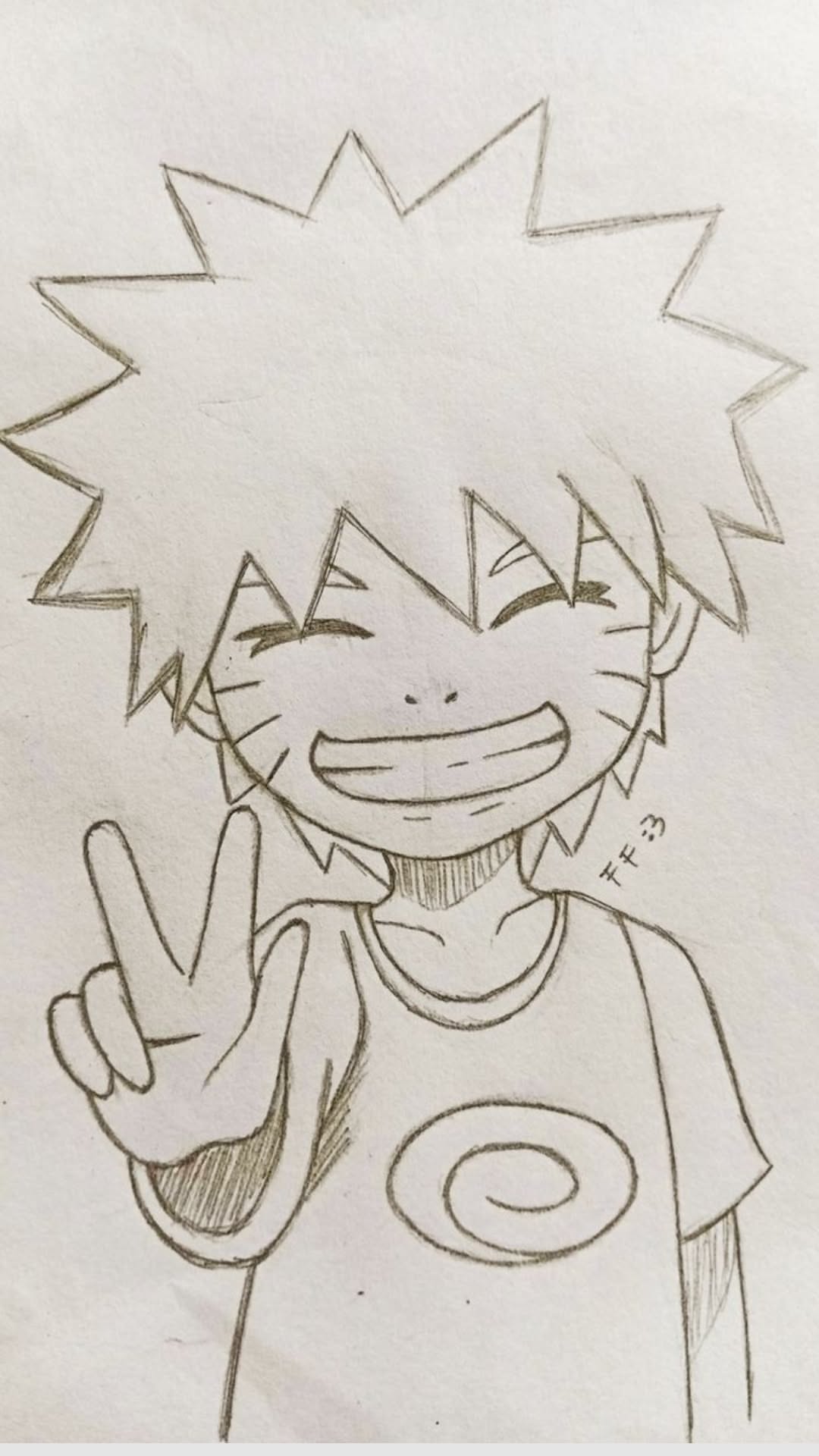 Cute Naruto Uzumaki Sketch Tutorial