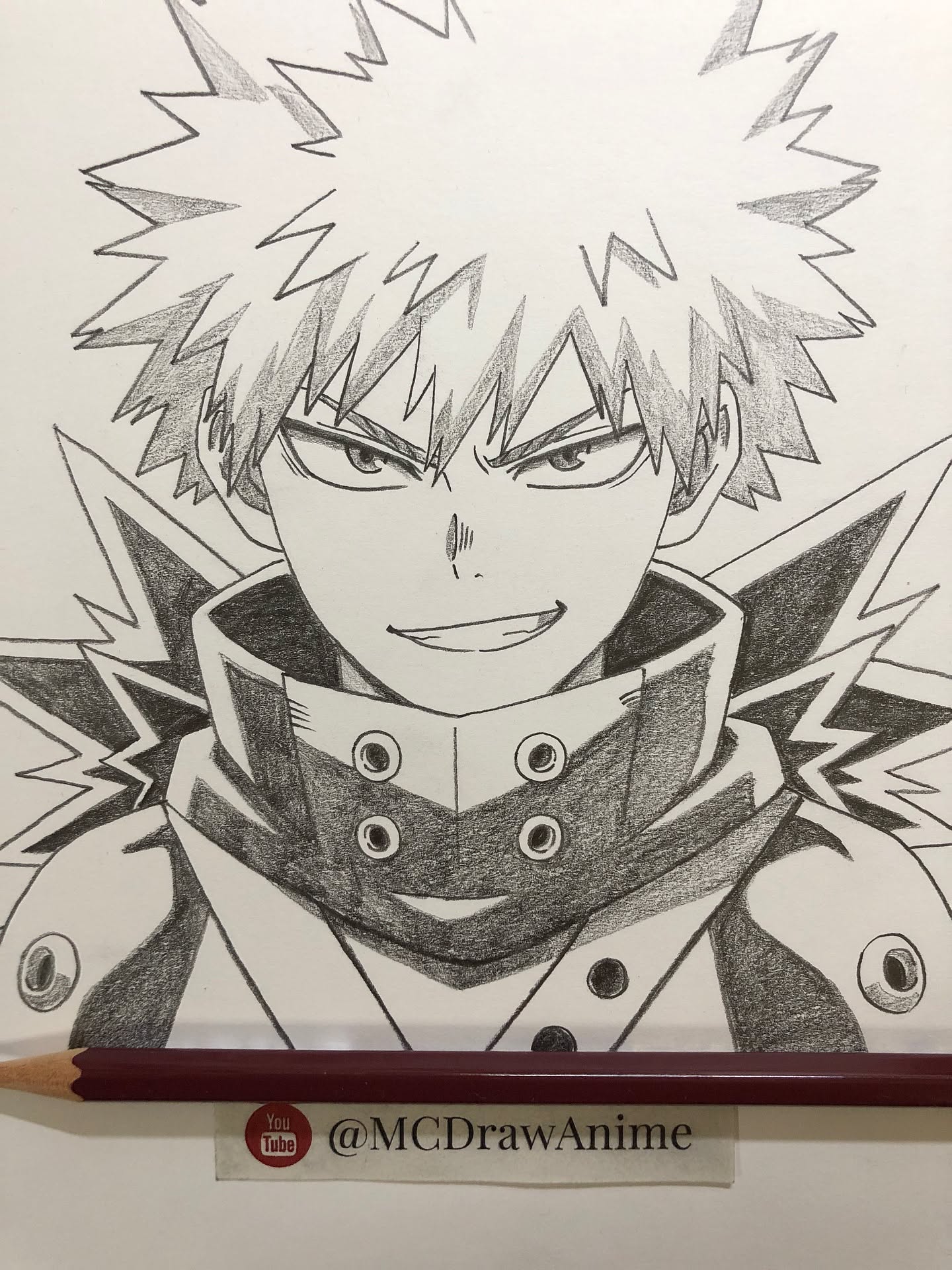 Dynamic Katsuki Bakugo Drawing