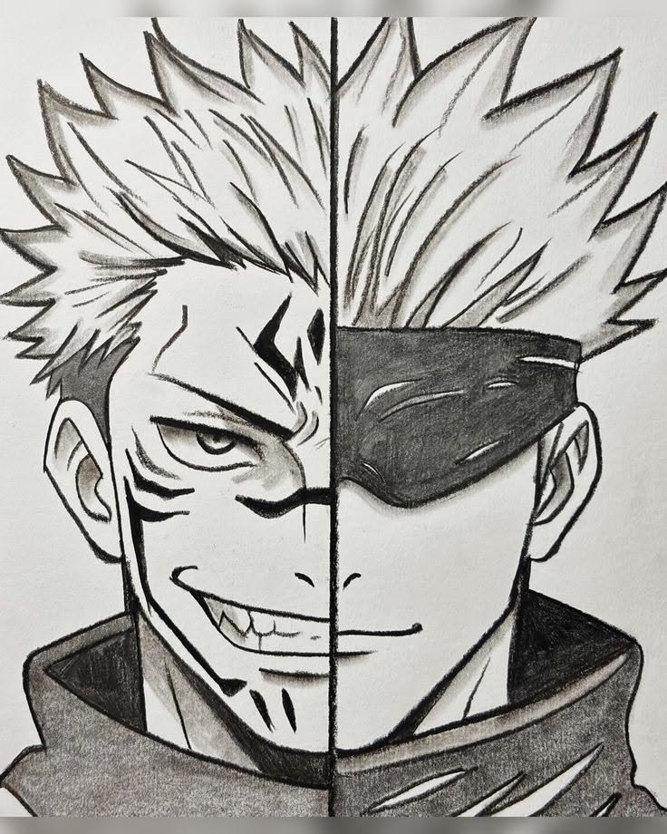 Epic Drawing of Sukuna and Gojo Satoru