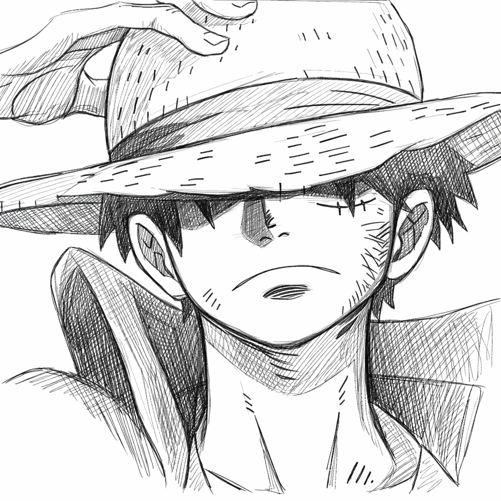 Epic Luffy Drawing with Cool Hat