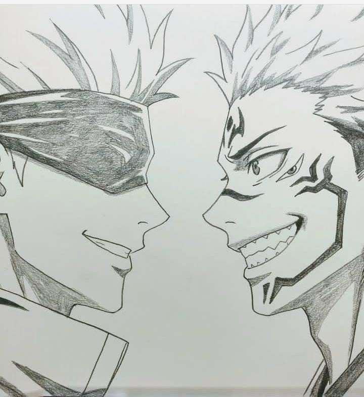 Epic Rivalry Sketch of Kakashi and Obito