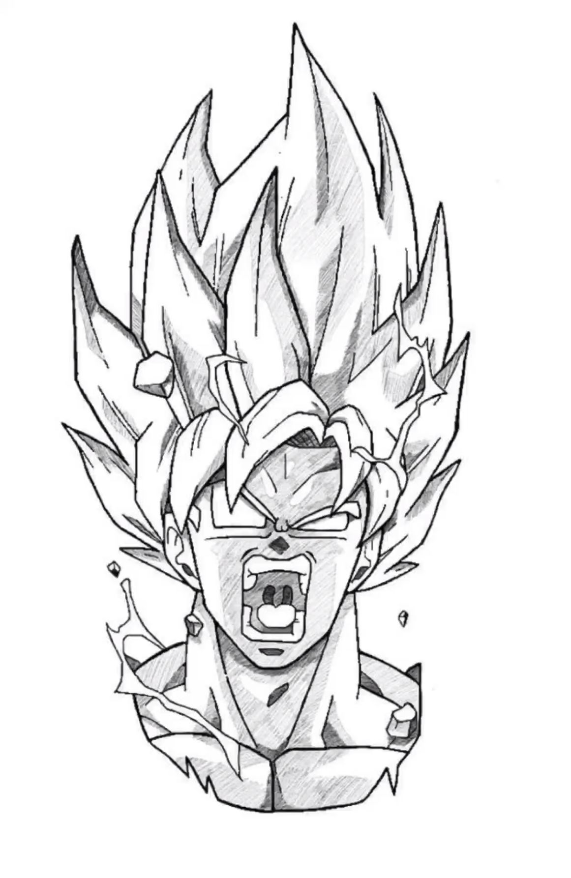 Anime Characters to Draw: Epic Super Saiyan Goku Drawing