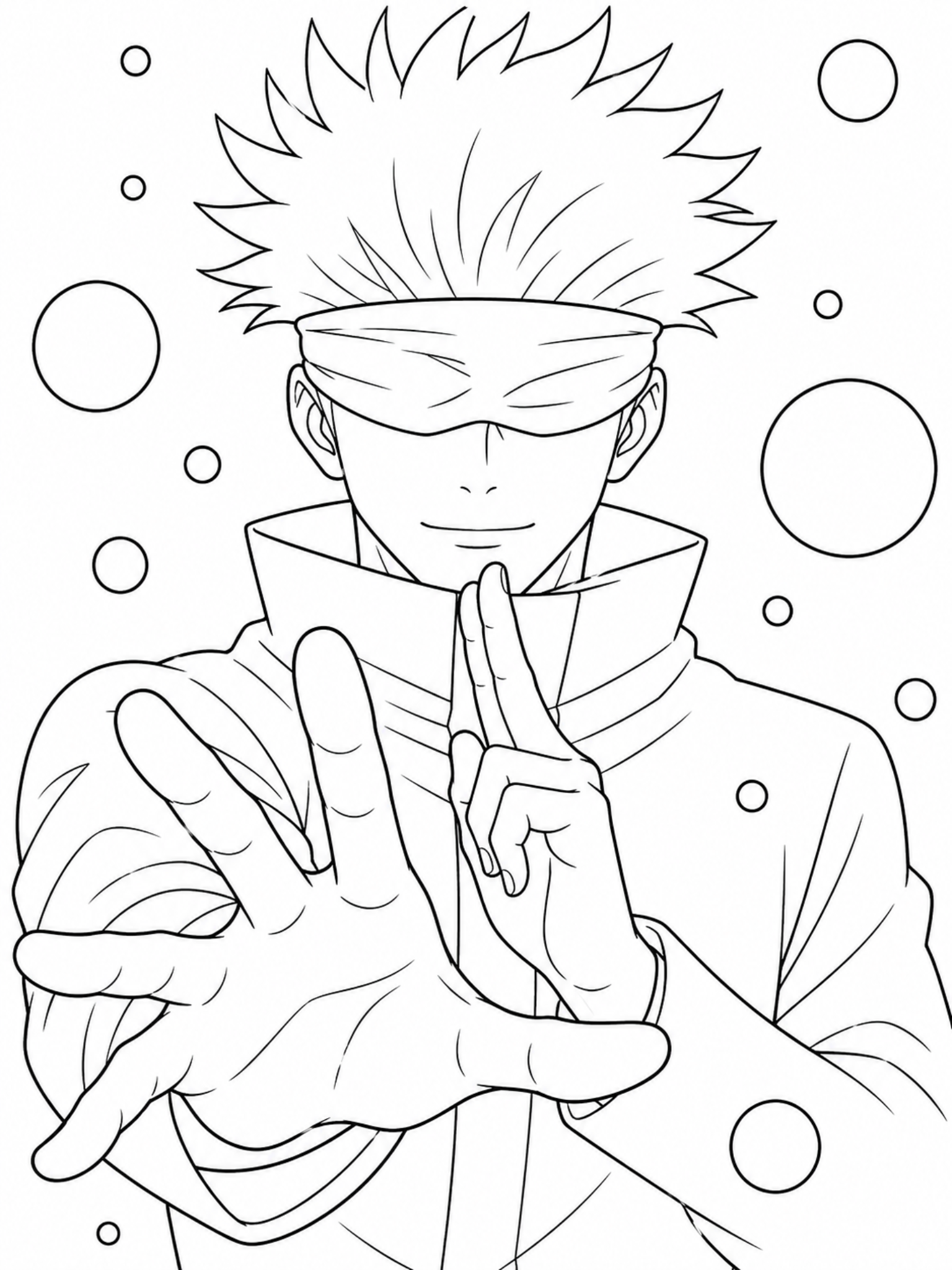 Gojo Satoru Easy Drawing Tutorial