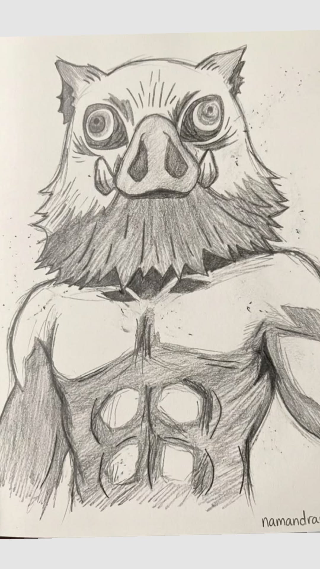 Intense Inosuke Hashibira Drawing