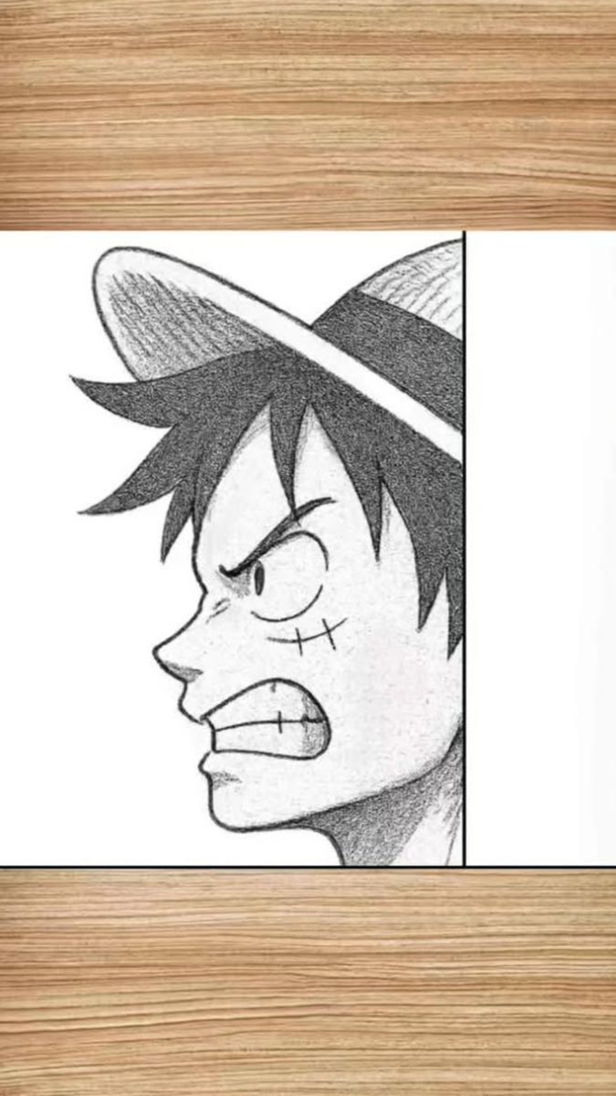 Intense Luffy Drawing from One Piece