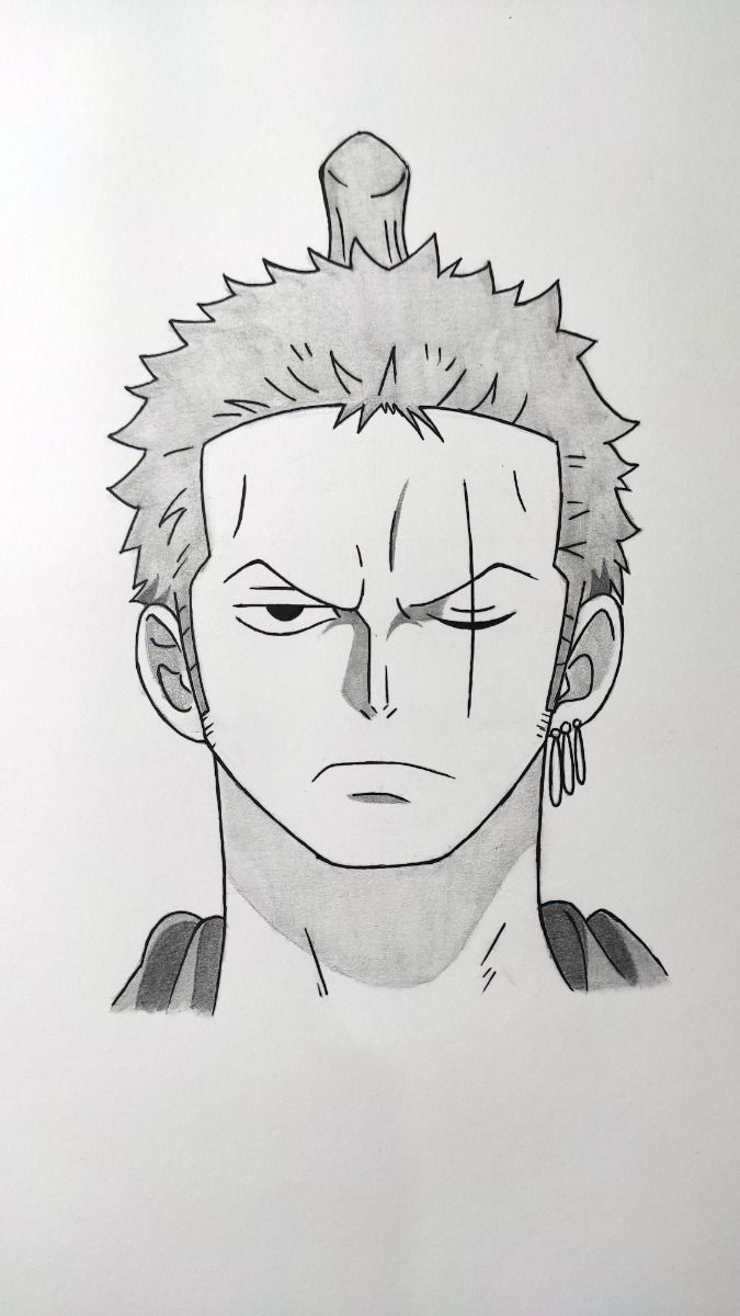 Intense Roronoa Zoro Drawing