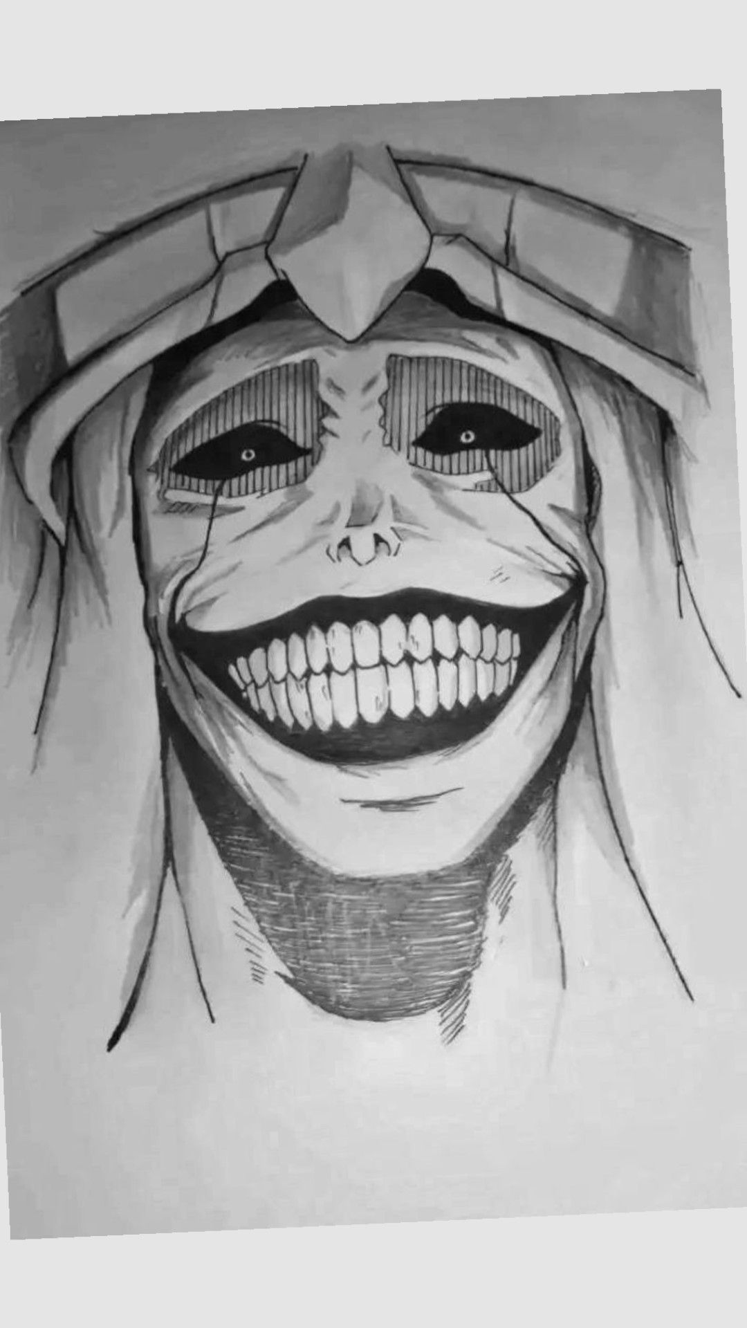 Menacing Smile Drawing of a Villain