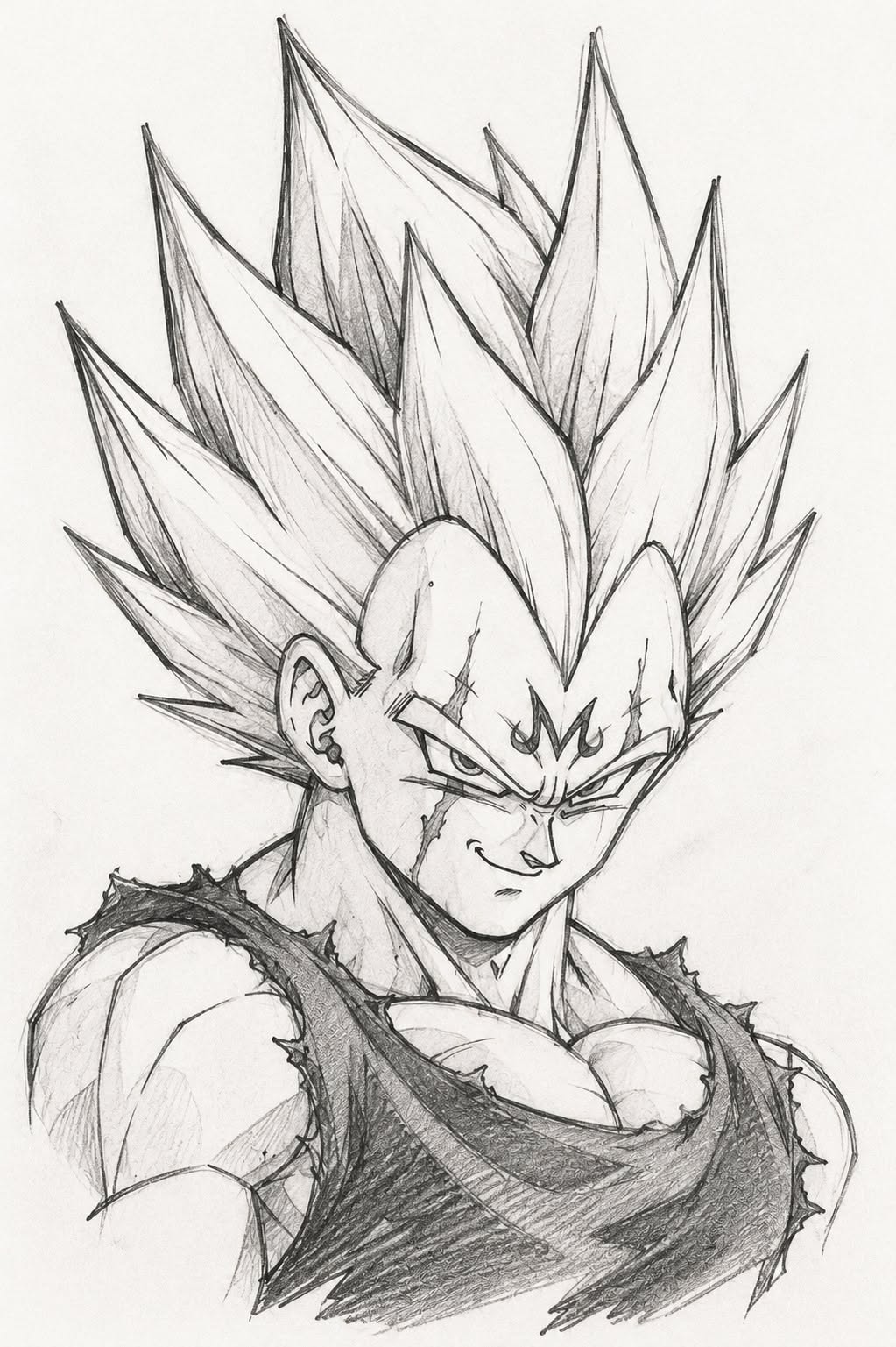 Powerful Vegeta Sketch