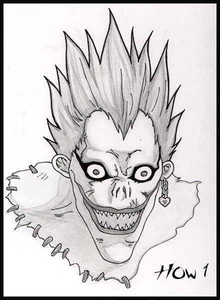 Ryuk from Death Note Drawing Guide