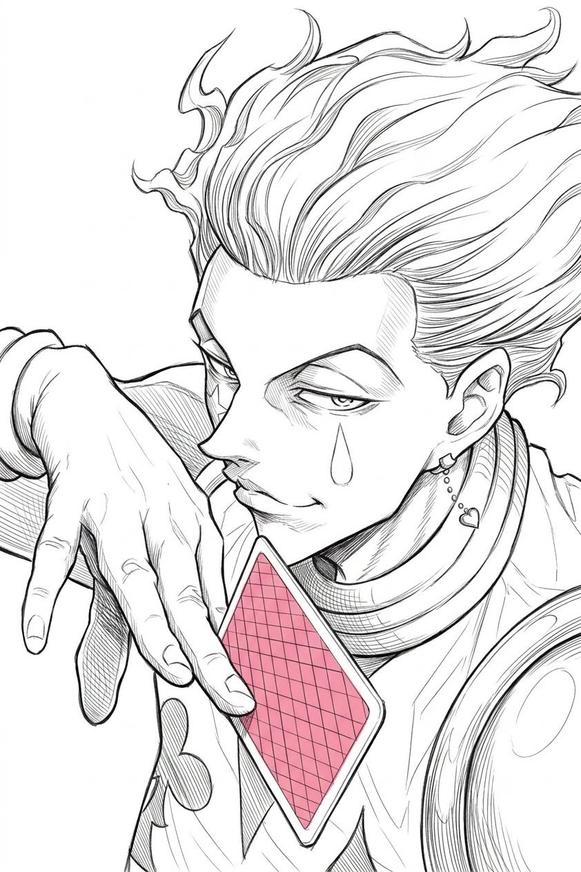 Stylish Hisoka Drawing Tutorial