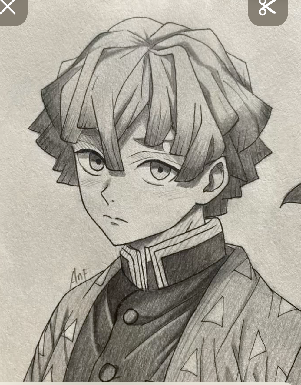 Zenitsu Agatsuma Drawing from Demon Slayer