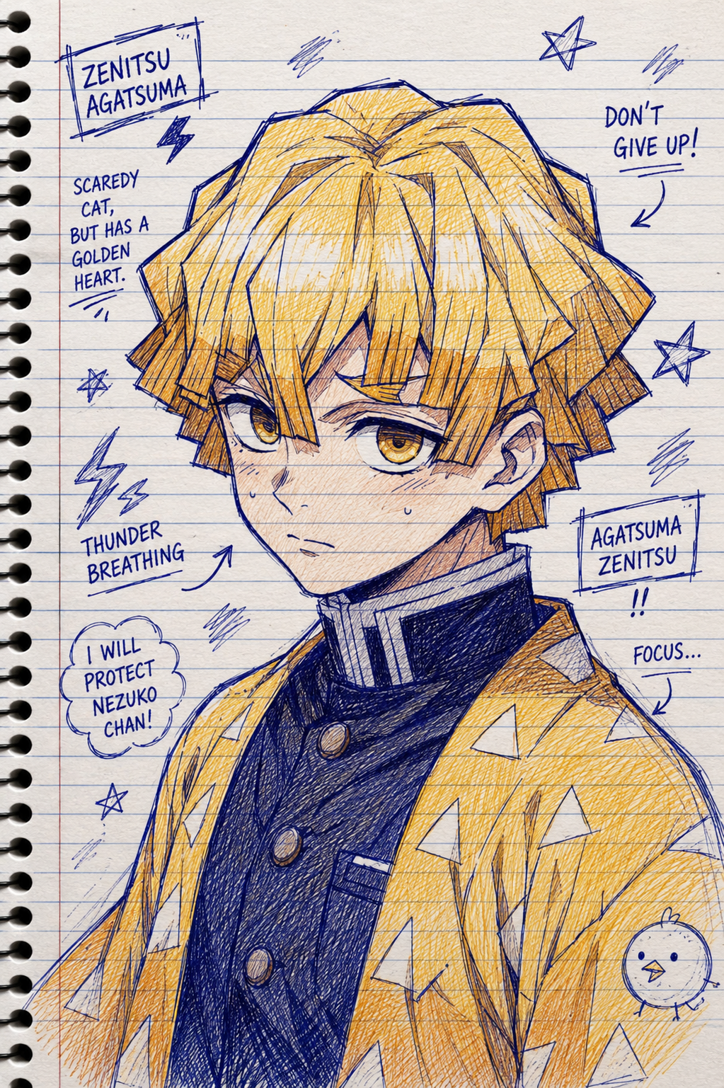 Zenitsu Agatsuma Drawing Guide