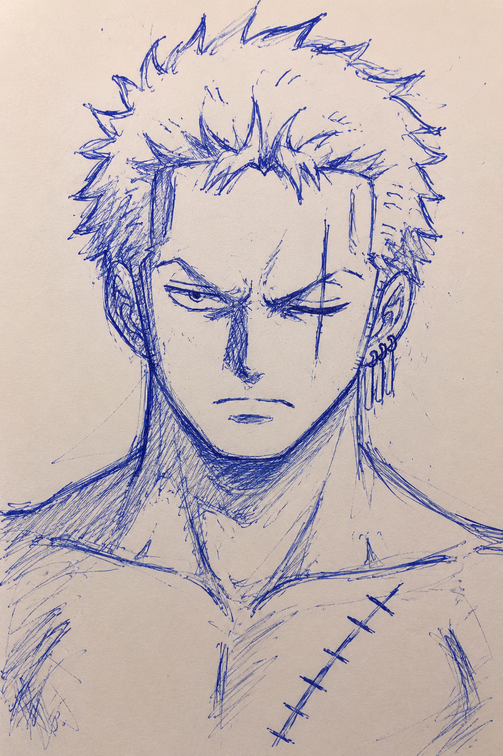 Zoro Roronoa Sketch Tutorial