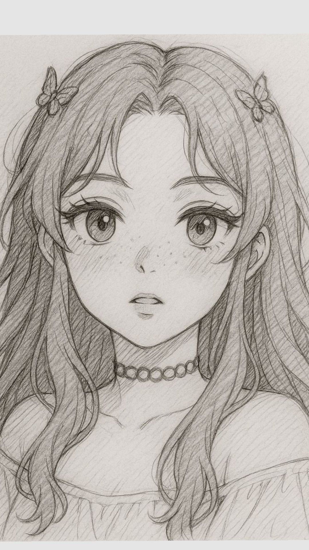 Elegant Girl with Freckles and Flowing Hair