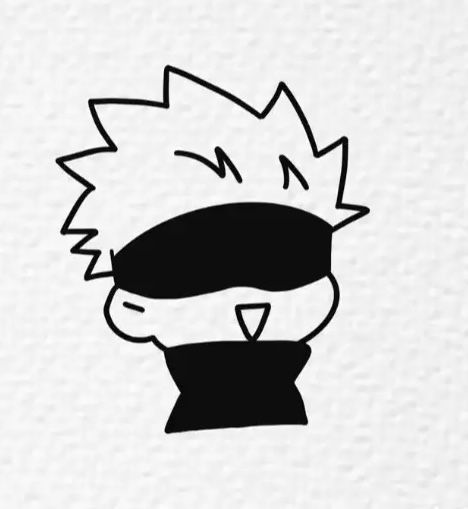 Gojo Satoru Chibi Style with Blindfold