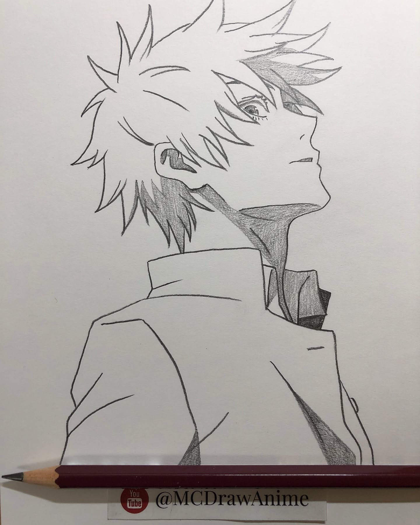 Intense Character Profile with Spiky Hair