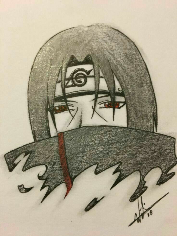 Itachi Uchiha Hidden Behind His Cloak