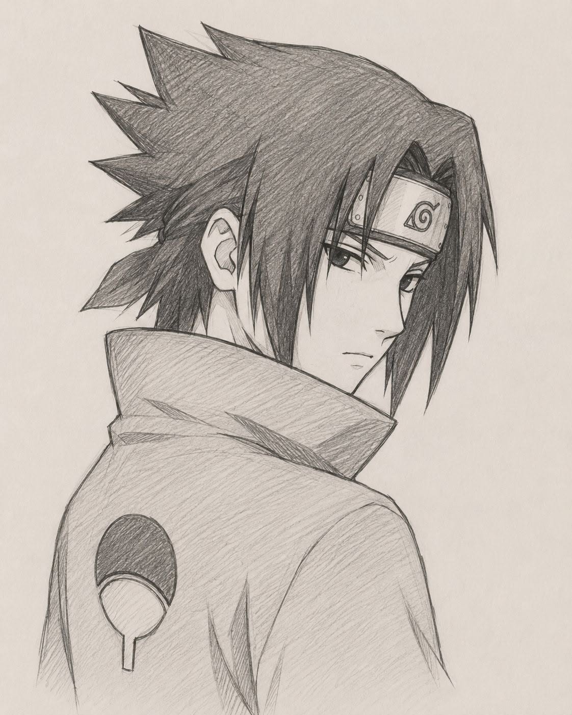 Itachi Uchiha Serious Expression Sketch