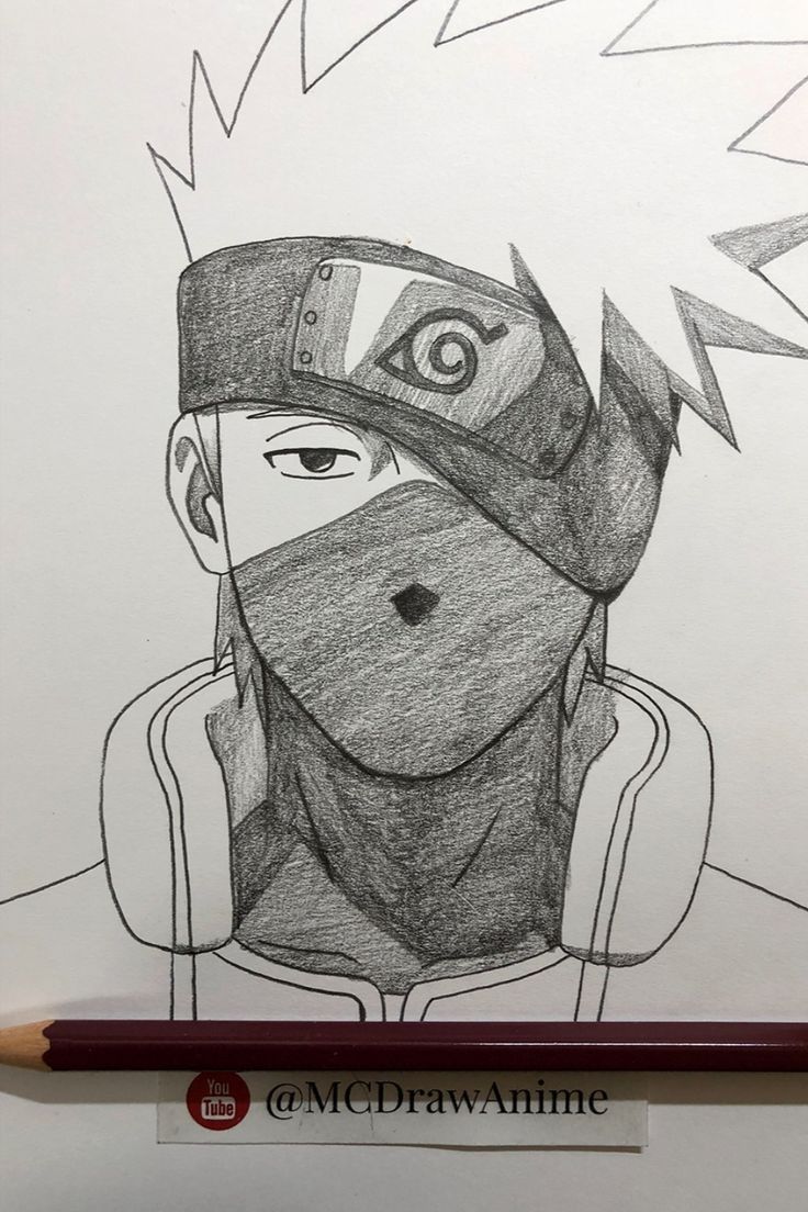 Kakashi Hatake Masked Face Sketch
