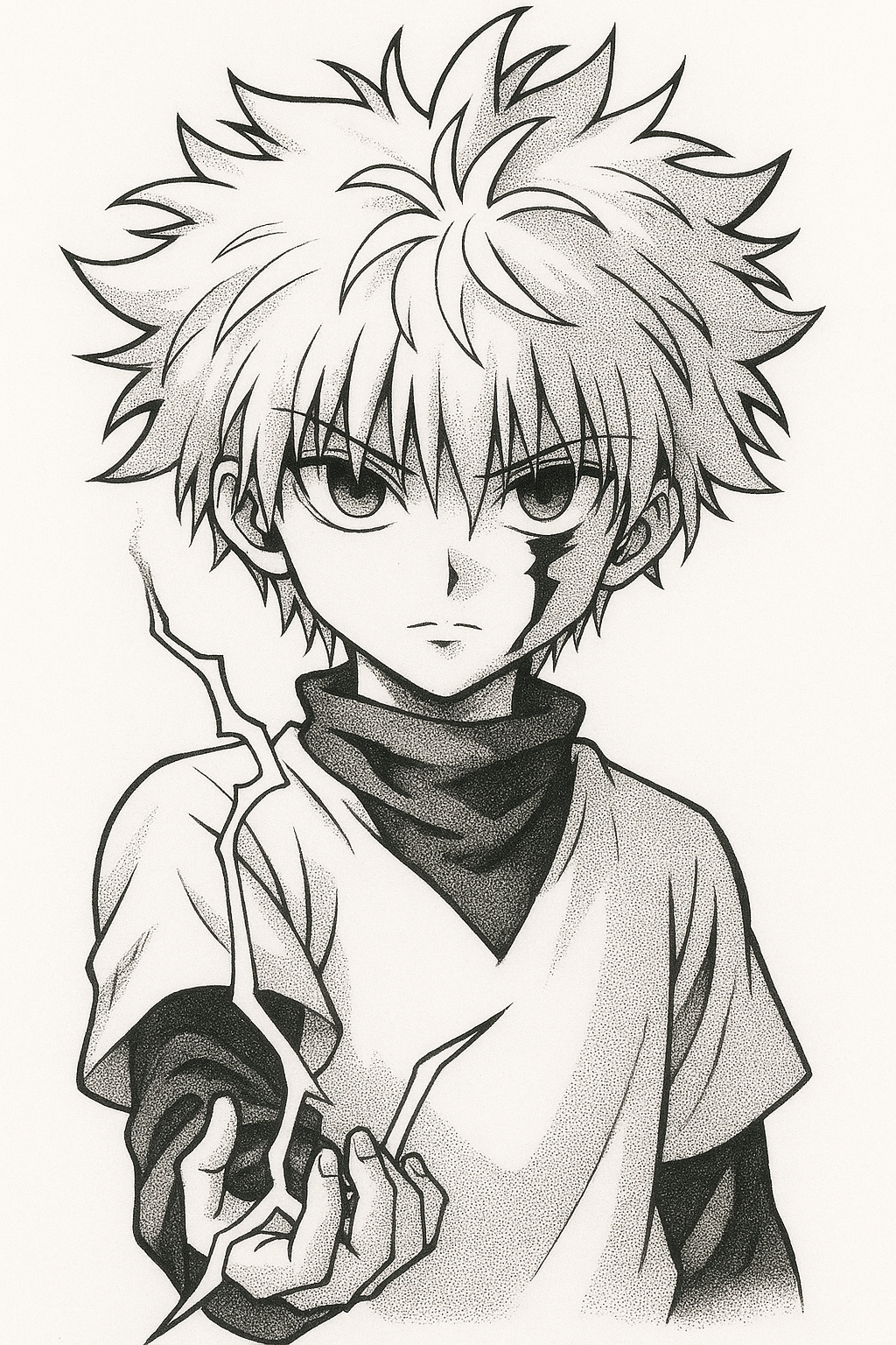 Killua Zoldyck Lightning Power Pose