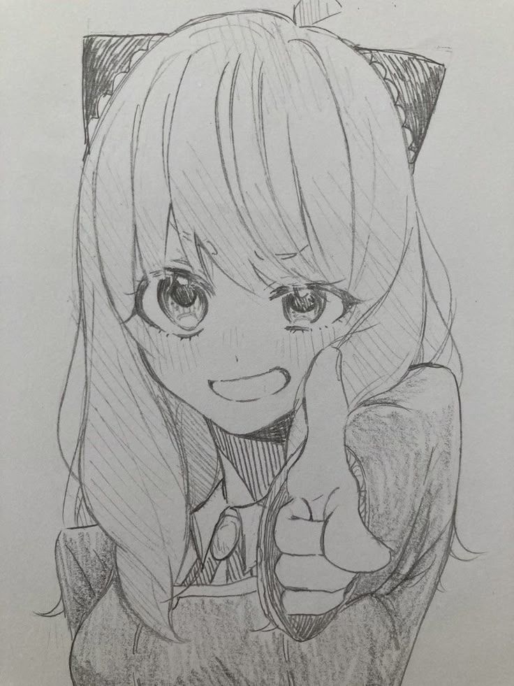 Cheerful Girl with Playful Gesture