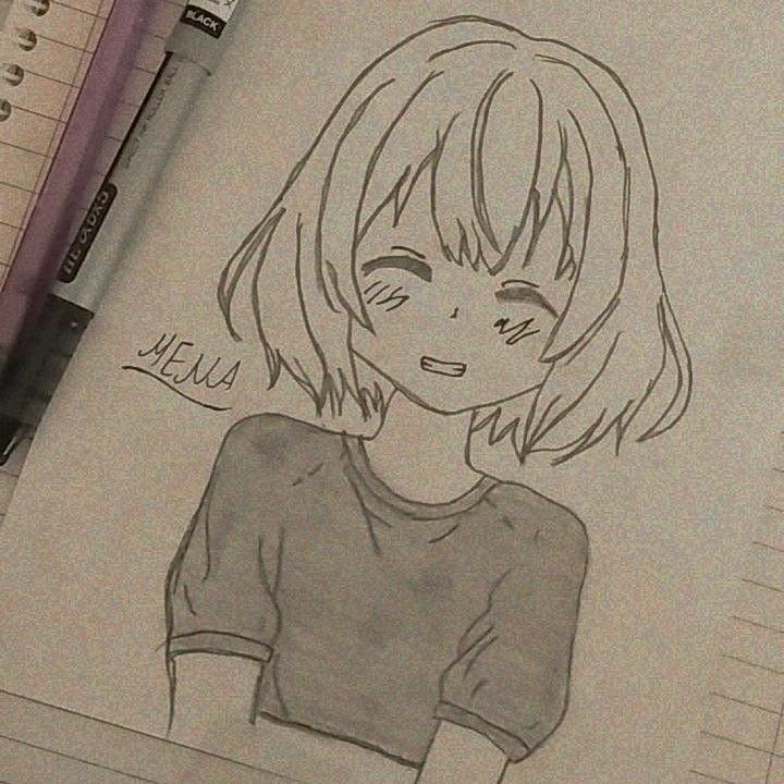 Cheerful Girl with Short Hair and Sweater