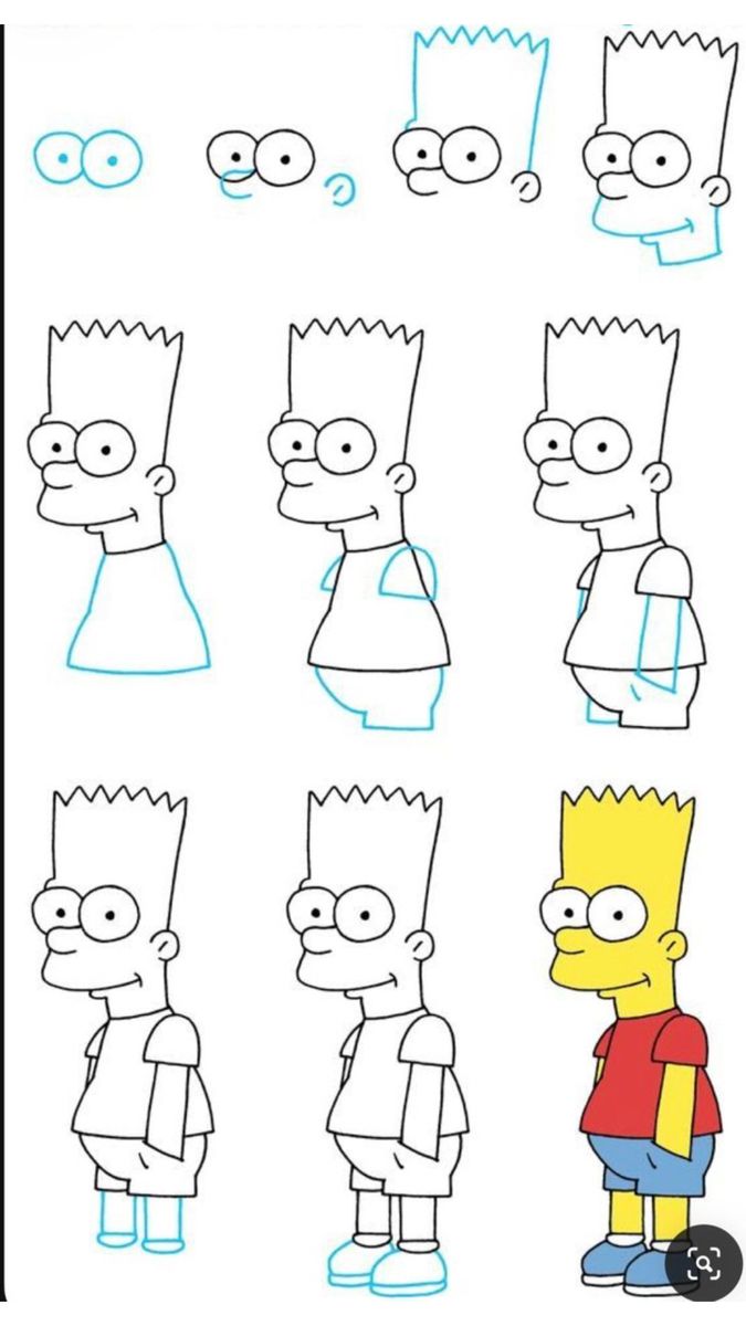 Bart Simpson Drawing Step-by-Step Guide