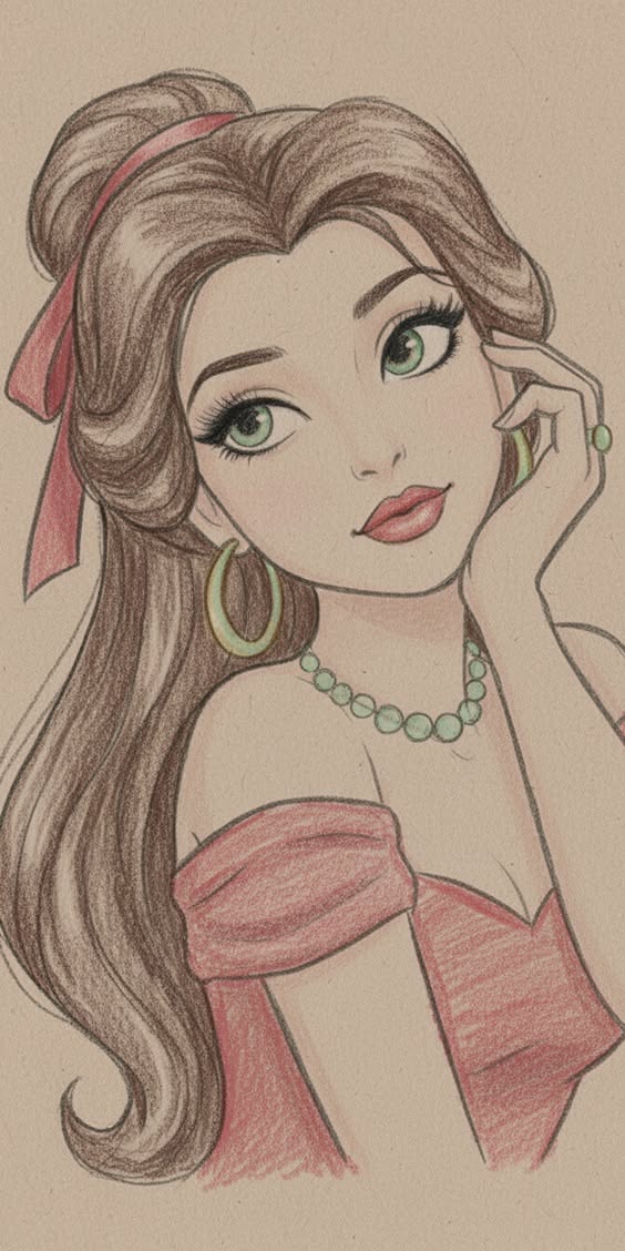 Belle Drawing from Disney’s Beauty and the Beast