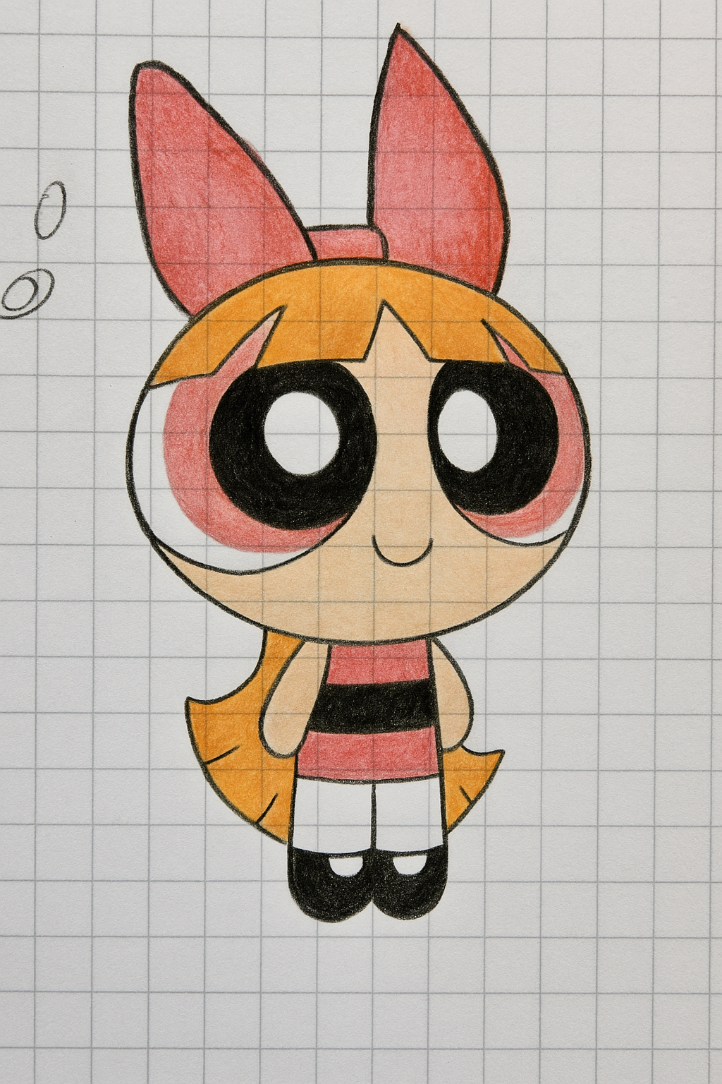 Blossom Drawing from The Powerpuff Girls
