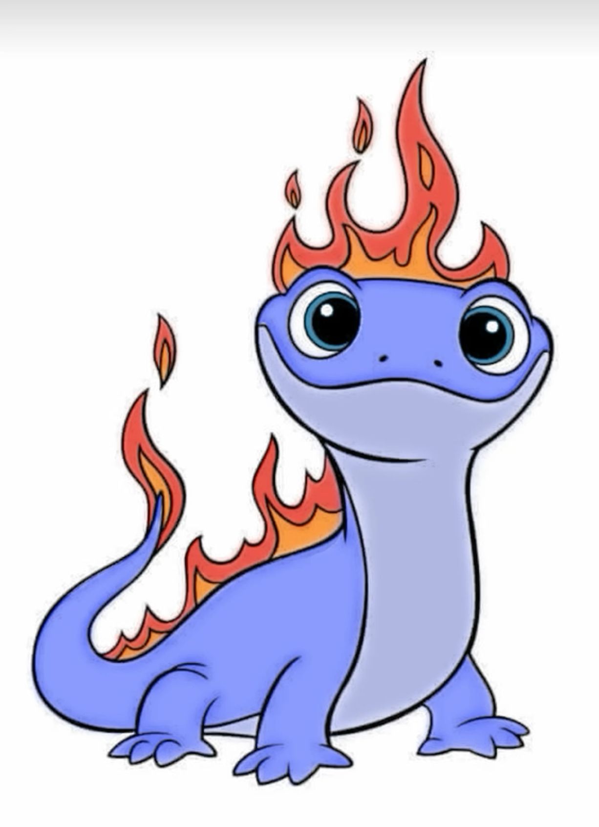 Cute Flame Dragon Drawing