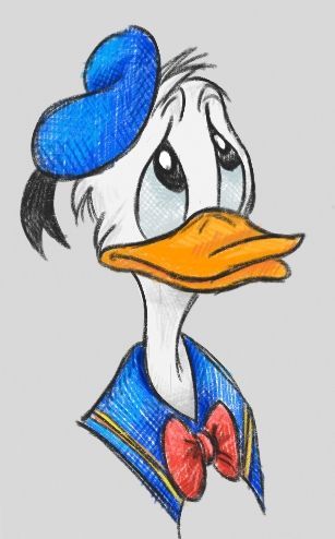 Cartoon Characters to Draw: Donald Duck Drawing Classic Disney Character