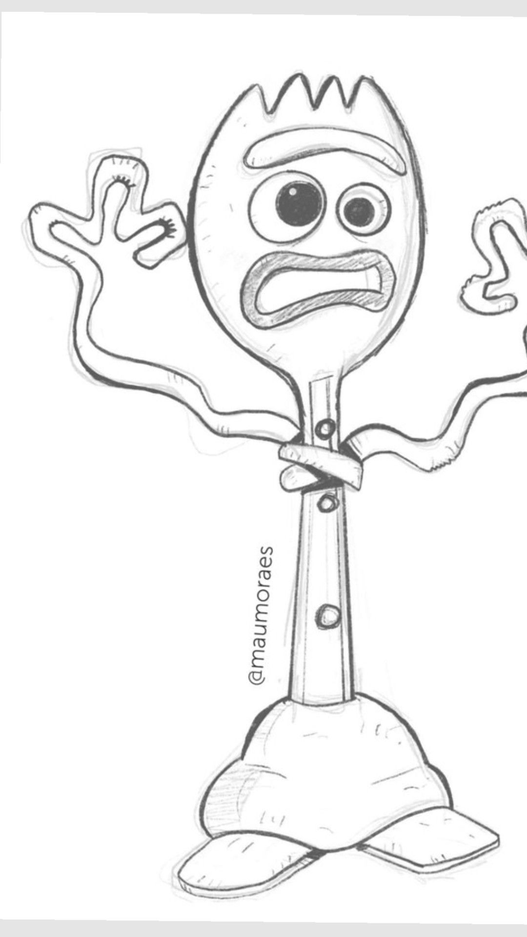 Forky Drawing from Toy Story