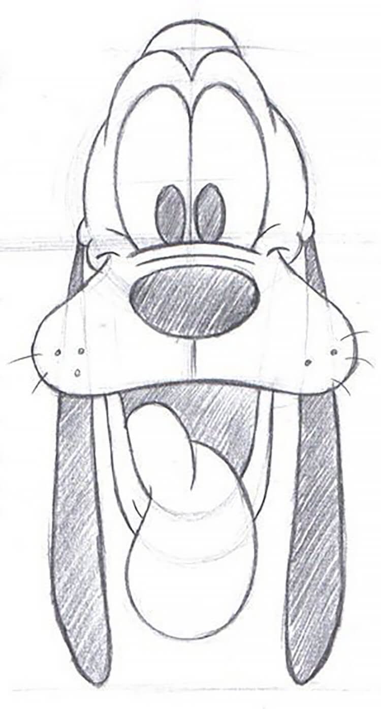 Goofy Drawing Classic Disney Character