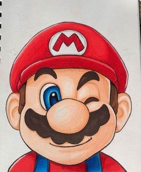 Mario Drawing Fun Video Game Icon