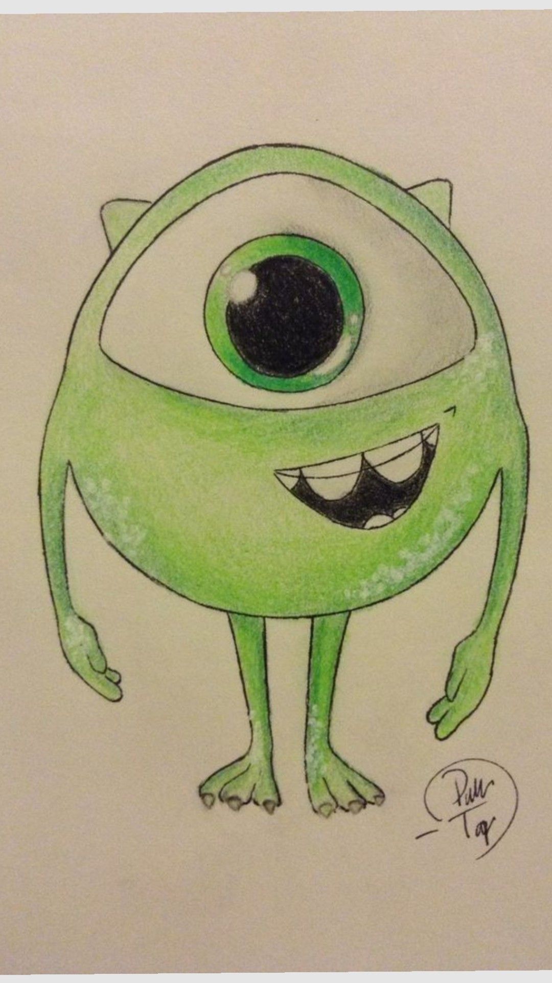 Mike Wazowski Drawing Fun Monster from Monsters, Inc.