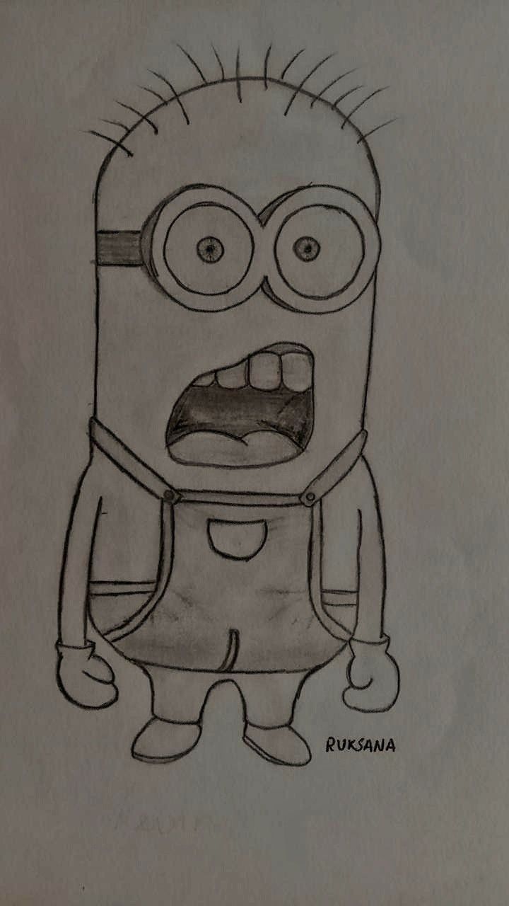 Minion Drawing Excited Despicable Me Character