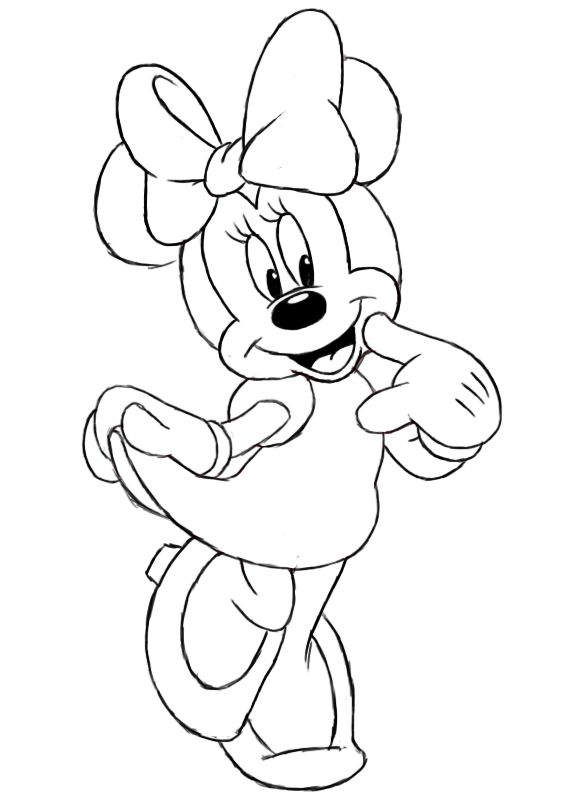 Minnie Mouse Drawing Adorable Disney Icon
