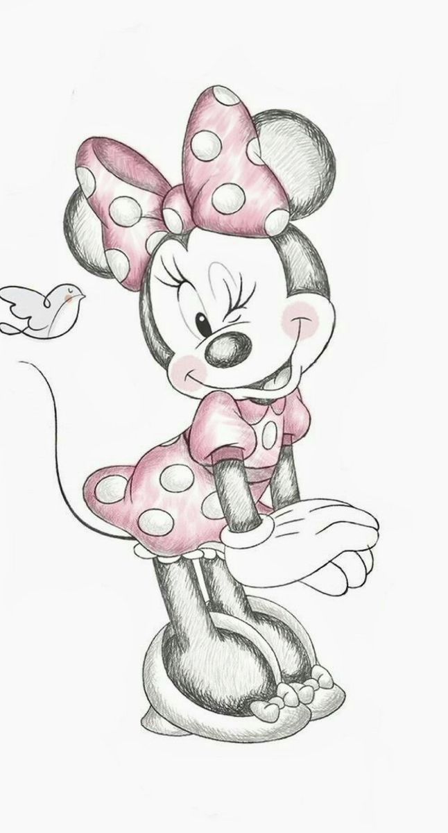Minnie Mouse Drawing Cute Disney Icon