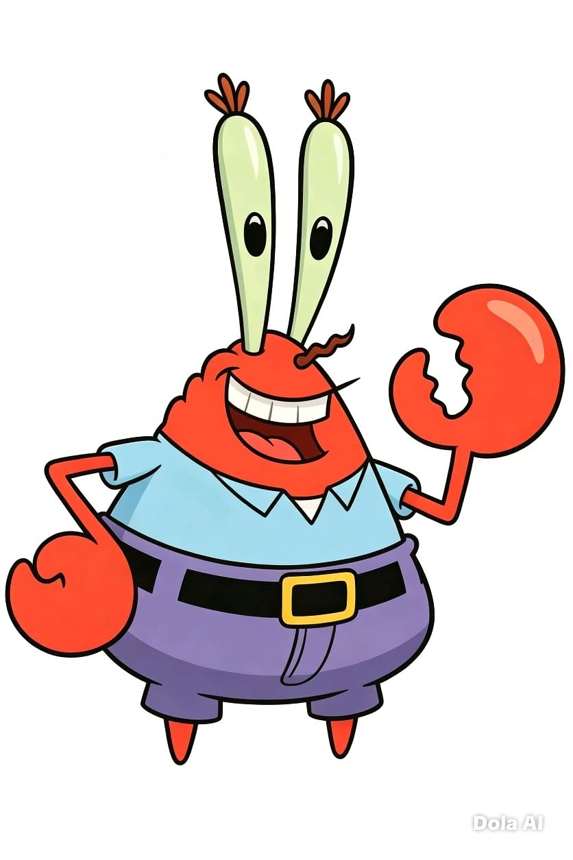 Cartoon Characters to Draw: Mr. Krabs Drawing Fun and Easy