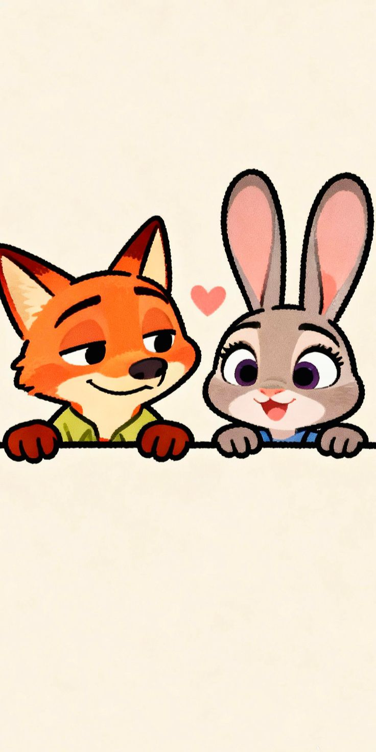 Cartoon Characters to Draw: Nick Wilde and Judy Hopps Drawing from Zootopia