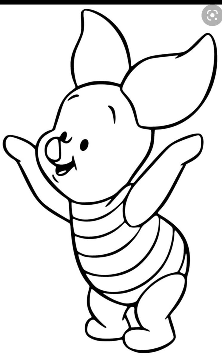 Piglet Drawing Adorable Winnie the Pooh Character